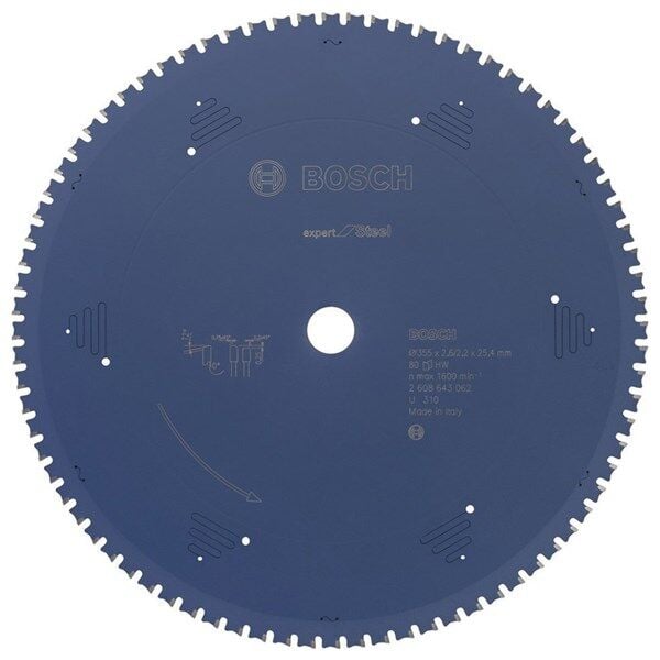 Bosch Expert For Steel (Çelik İçin) 355*25,40Mm Testere 80Diş - 2608643062