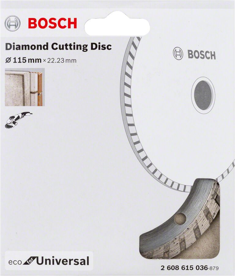 Bosch - Ekonomik Seri Genel Yapı Malzemeleri İçin Elmas Kesme Diski 115 mm Turbo