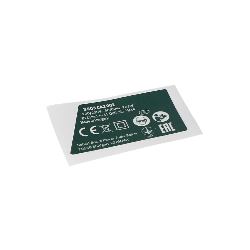 Tip Etiketi (Nameplate) (160111A2S4)