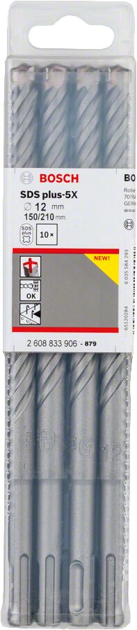 Bosch - SDS-Plus-5X Serisi Kırıcı Delici Matkap Ucu 12*210 mm 10'lu