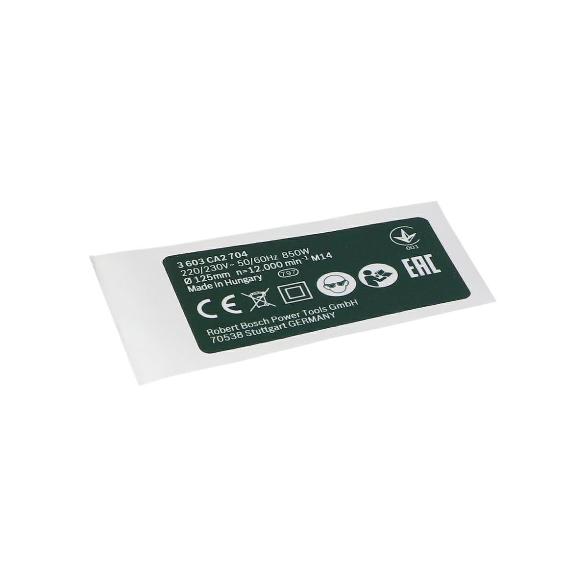 Tip Etiketi (Nameplate) (160111A2TB)