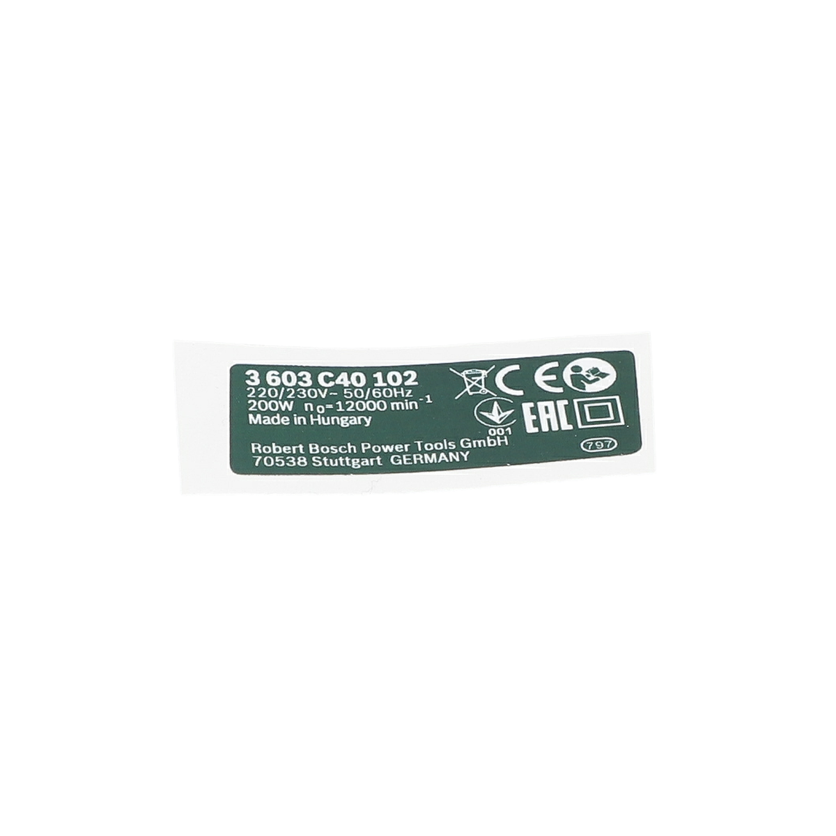 Tip Etiketi (Nameplate) (160111A2VU)