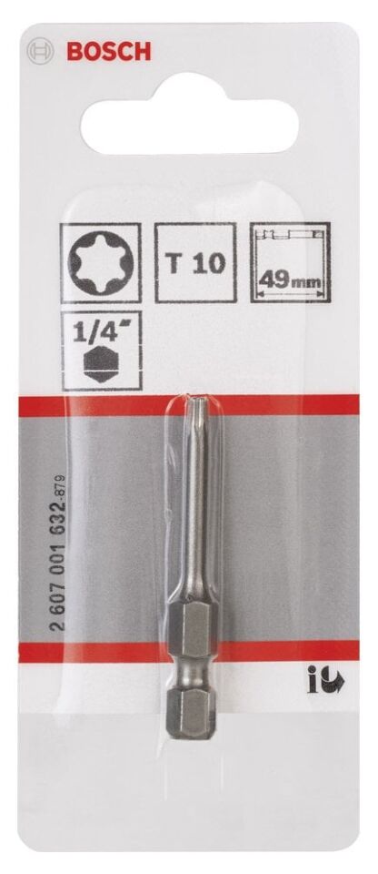 Bosch - Extra Hard Serisi Vidalama Ucu T10*49 mm 1'li
