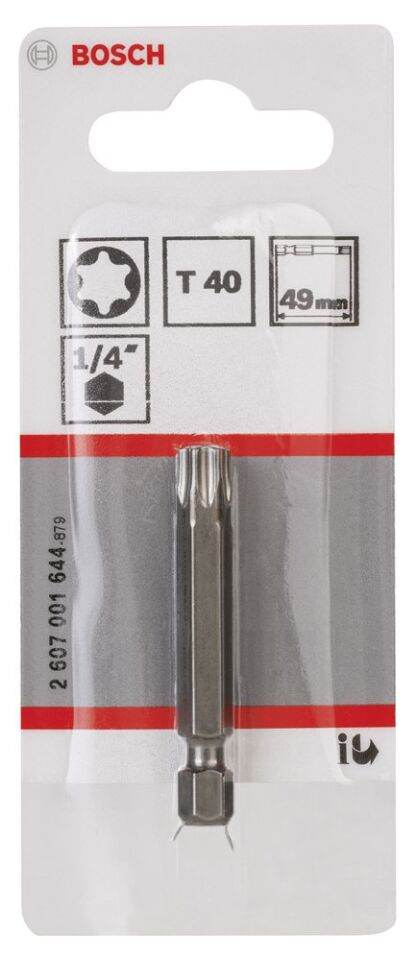 Bosch - Extra Hard Serisi Vidalama Ucu T40*49 mm 1'li