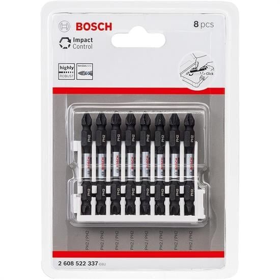 Bosch Impactc Vidalama Çift Uç PH2*65Mm 8'Li - 2608522337