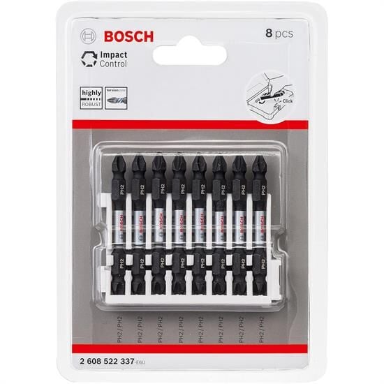 Bosch Impactc Vidalama Çift Uç PH2*65Mm 8'Li - 2608522337