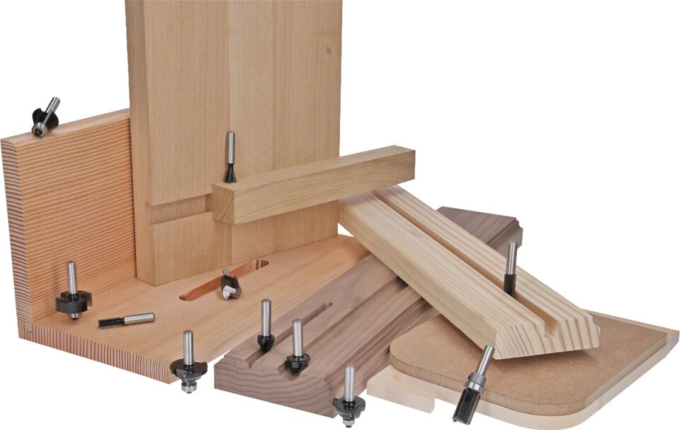 Bosch - Standard Seri Ahşap İçin Çift Oluklu, Sert Metal Bilya Yataklı Pah Açma Frezesi 8*11*45 mm