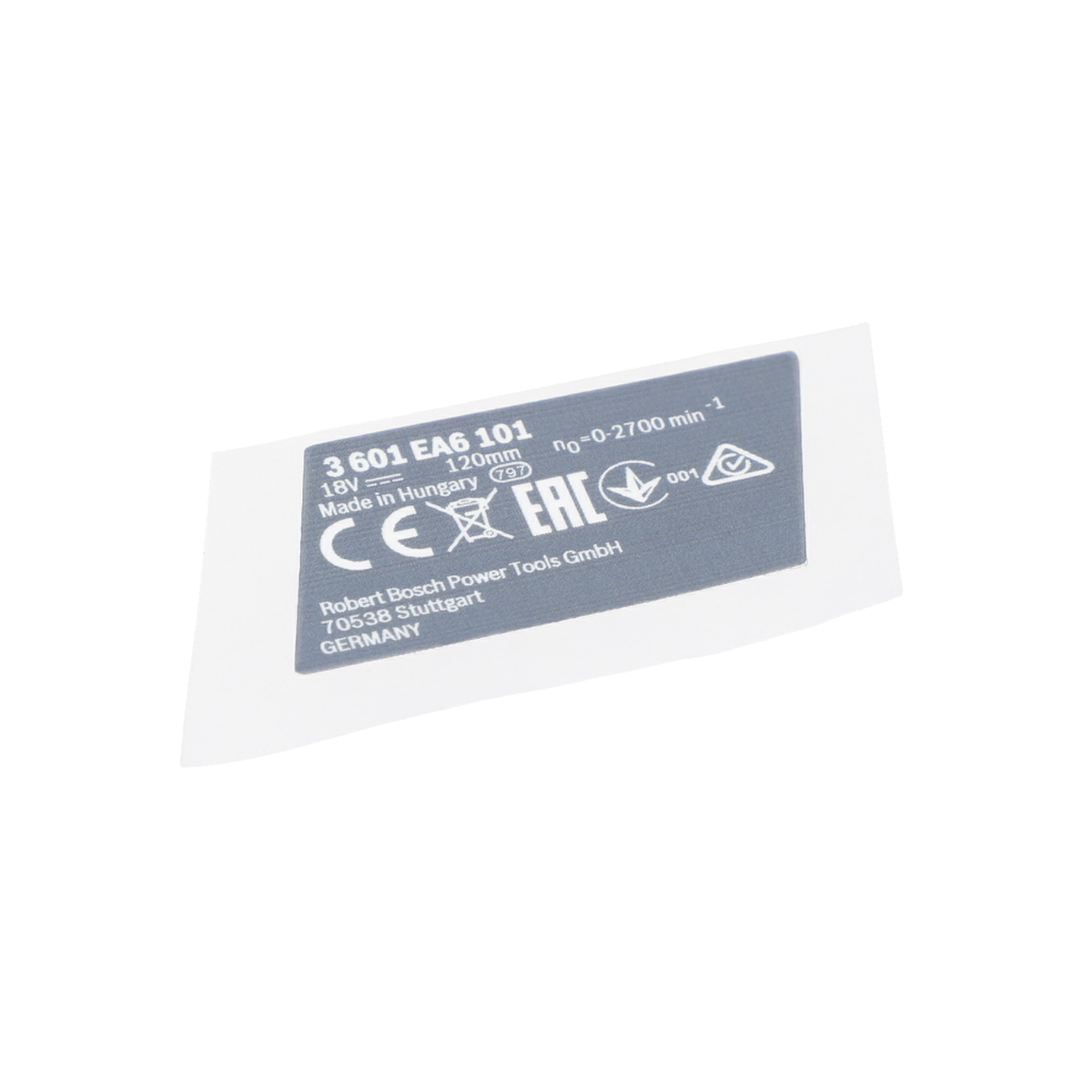 Tip Etiketi (Nameplate) (160111A3SY)