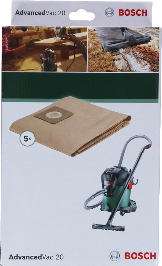 Bosch - Elektrikli Süpürgeler İçin Kağıt Toz torbası - (AdvancedVac 20 için uygun)