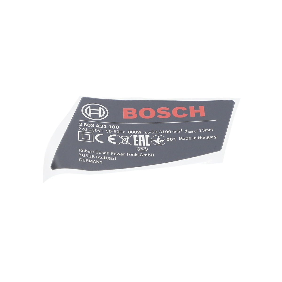 Tip Etiketi (Nameplate) (160111A3Y3)