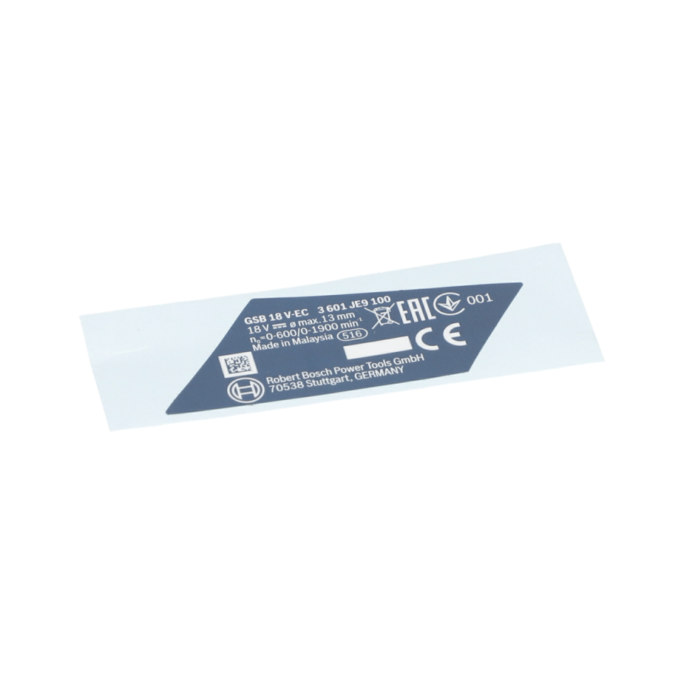 Tip Etiketi (Nameplate) (1600A00Y7V)