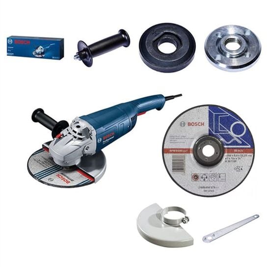 Bosch Prf. GWS 2200-180 H Taşlama Makinesi + 180*8 Metal Taşlama
