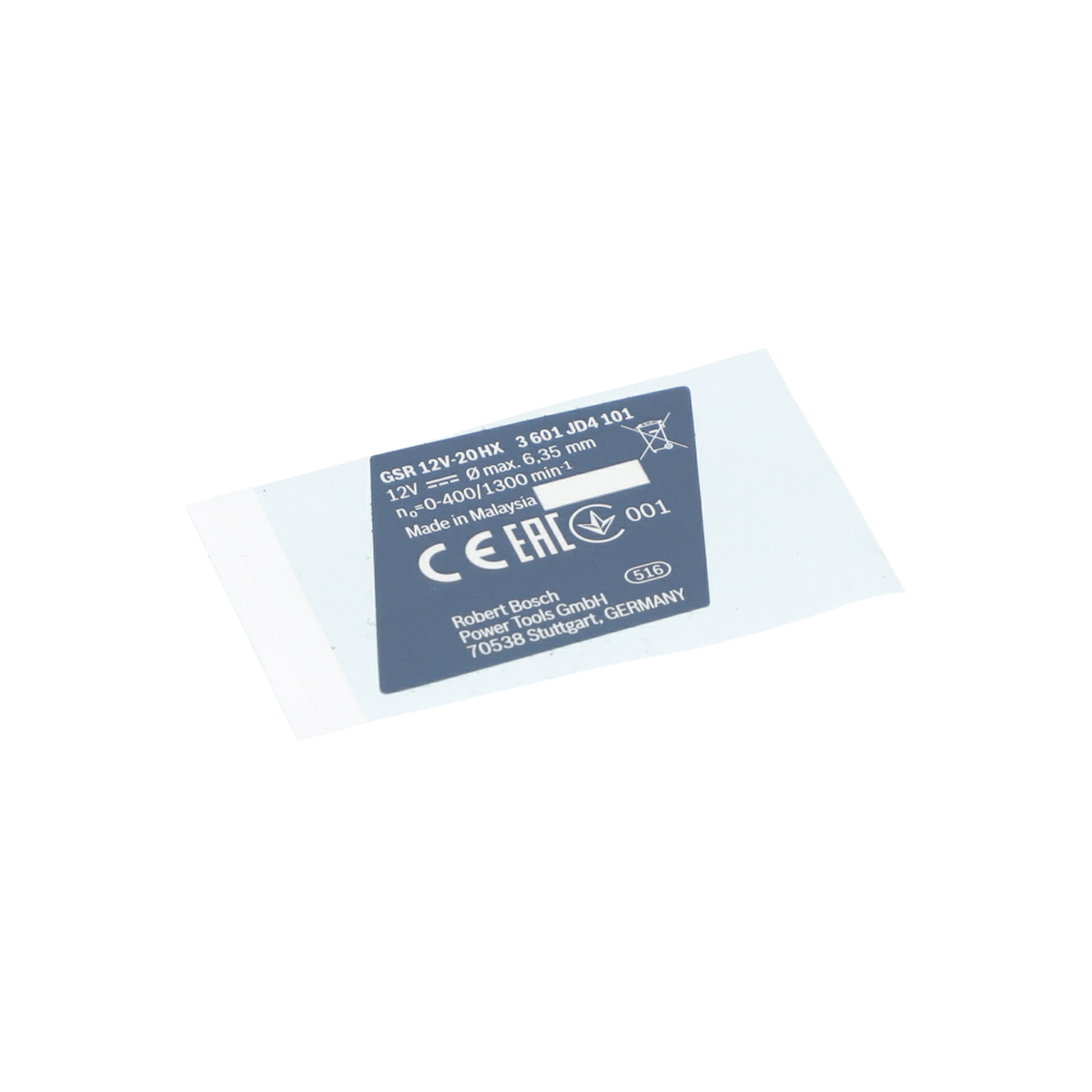 Tip Etiketi (Nameplate) (160111A4FR)