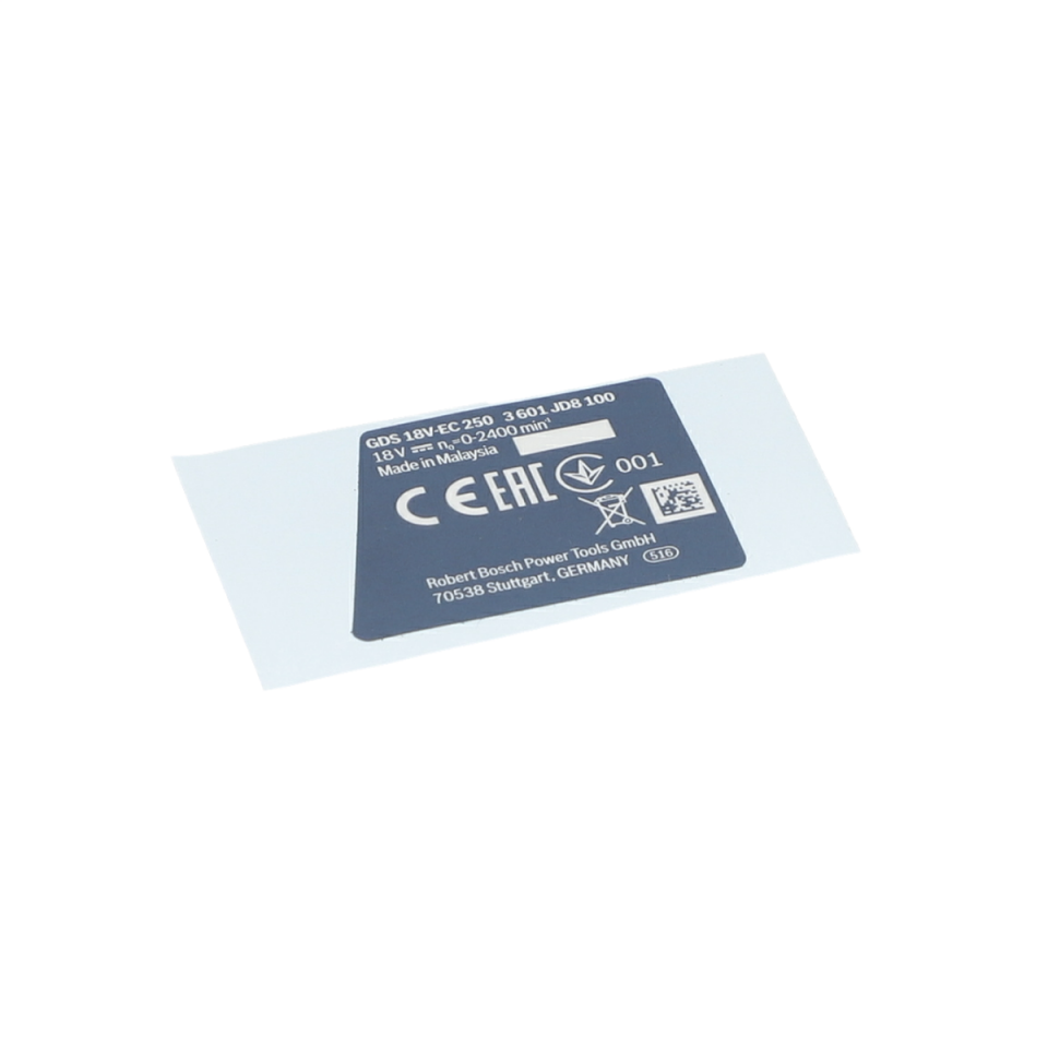 Tip Etiketi (Nameplate) (1600A00Z07)