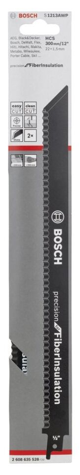 Bosch - Precision for Serisi Elyaflı Yalıtım Malzemeleri için Panter Testere Bıçağı S 1213 AWP