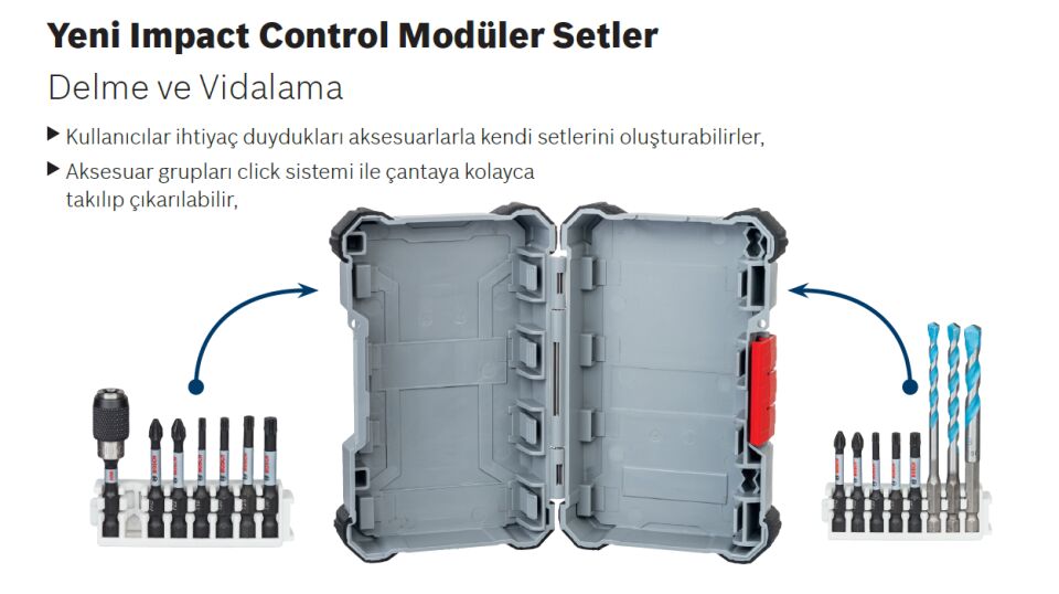 Bosch - Impact Control Serisi Vidalama Ucu 8'li T15/T20x2/T25x2/T30x2/T40 *50mm