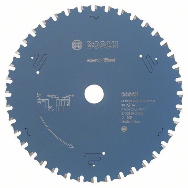Bosch Daire Testere Bıçağı Ex Sl H 190*20- 40Diş - 2608643056