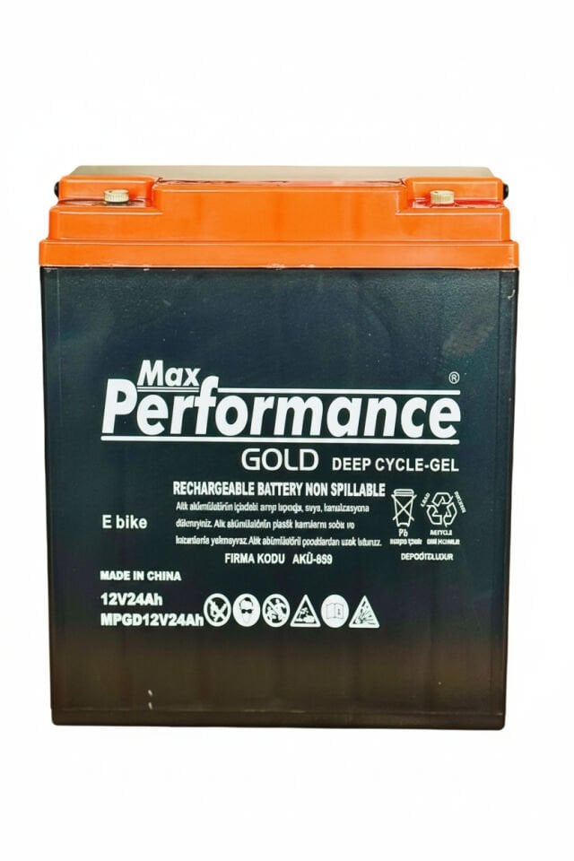 Max Performance Gold 12V 24Ah Jel Akü - 2026 Üretimidir.  1 Yıl Garantili