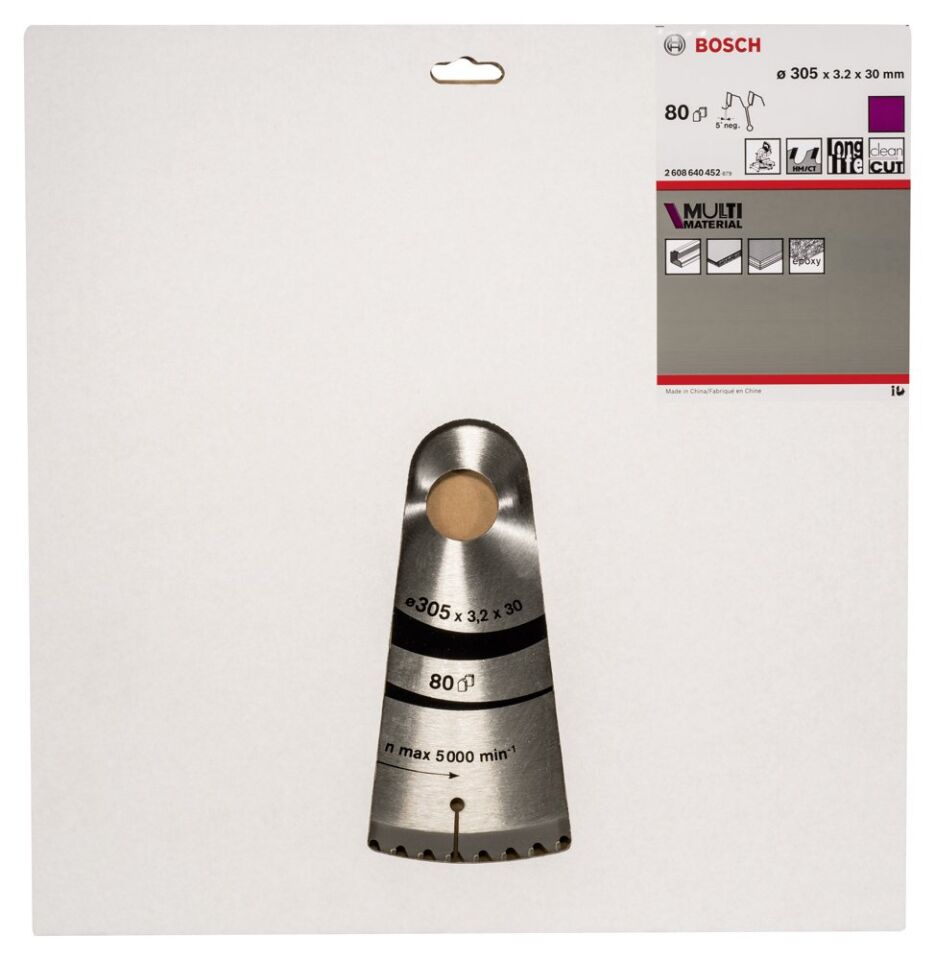 Bosch - Standard for Serisi Çoklu Malzeme için Daire Testere Bıçağı 305*30 mm 80 Diş