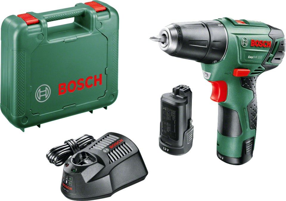 Bosch Easy Drill 12-2 Akülü Delme/Vidalama Makinesi 2,5 AH (Çift Akü)