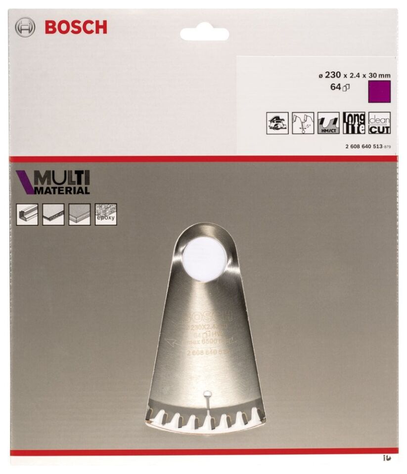 Bosch - Standard for Serisi Çoklu Malzeme için Daire Testere Bıçağı 230*30 mm 64 Diş