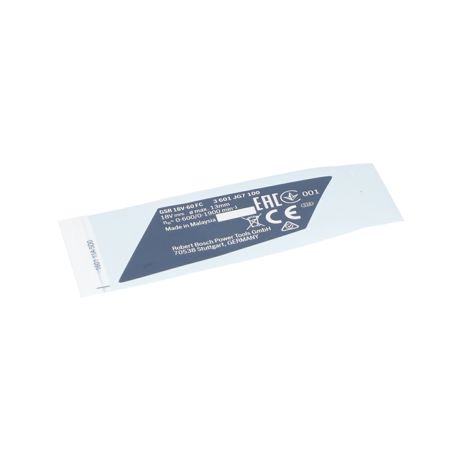 Tip Etiketi (Type Label) (160111A5D0)