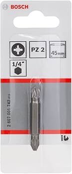 Bosch - Çift Taraflı Vidalama ucu PZ2xPZ2*45 mm 1'li