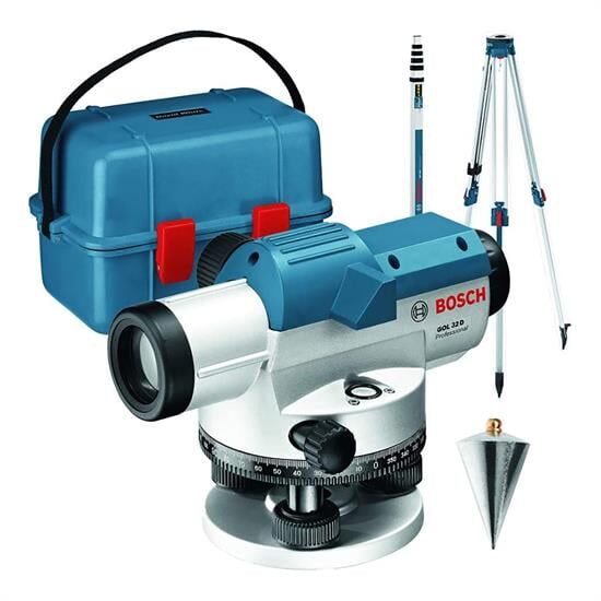 BOSCH Professional GOL 32 D + BT 160 + GR500 Optik Nivelman (Hizalama) (120 MT) - 0601068502
