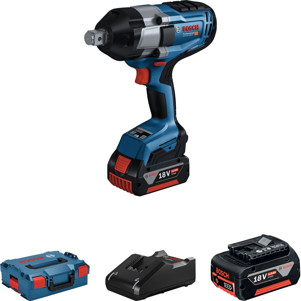 BOSCH GDS 18V-1050 H Darbeli Somun Sıkma 2x5Ah