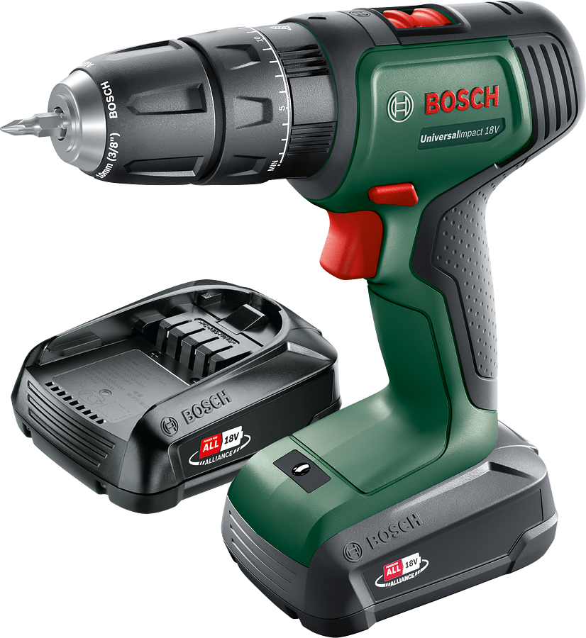 Bosch UniversalImpact 18 Çift Akülü Darbeli Delme Vidalama Makinesi (2 x 1,5Ah)