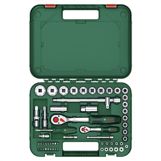 Bosch 1/4 + 1/2 57 Parça Cırcırlı Somun Sıkma Seti - 1600A02Z9G
