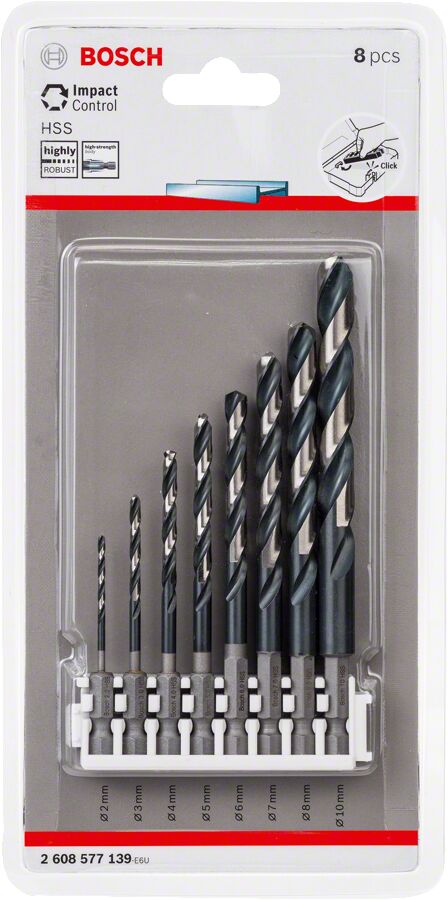 Bosch - Impact Control Serisi HSS Metal Matkap Ucu Seti 8'li - Click