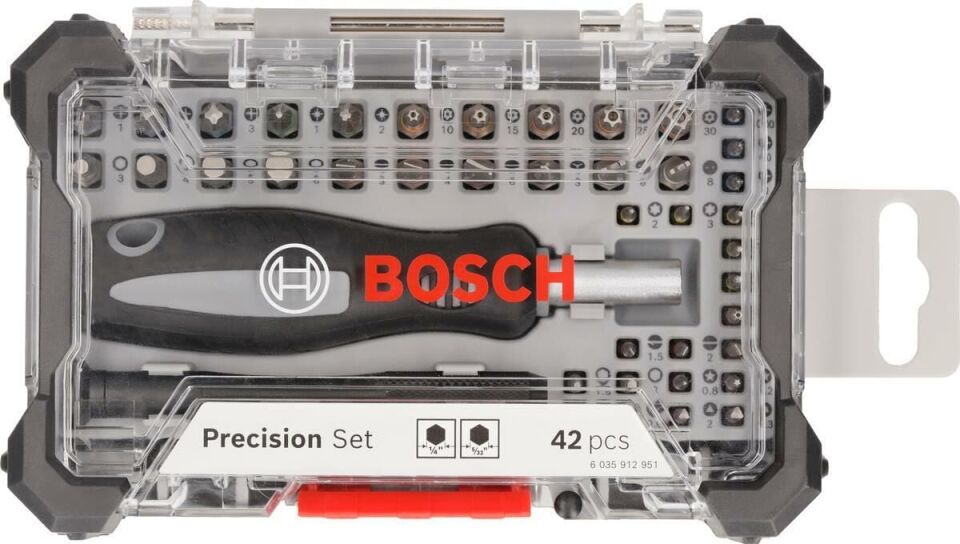 BOSCH 42 Parça Hassas Vidalama-Bits Ucu Seti (2 607 002 835)