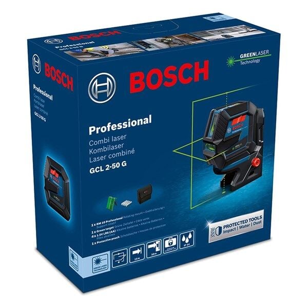 Bosch Professional GCL 2-50 G + RM10 Lazerli Hizalama - 0601066M00