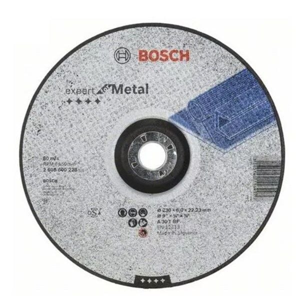 Bosch - 230*6,0 Mm Expert Serisi Bombeli Metal Taşlama Diski (Taş) - 2608600228