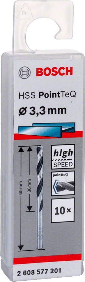 Bosch - HSS-PointeQ Metal Matkap Ucu 3,3 mm 10'lu