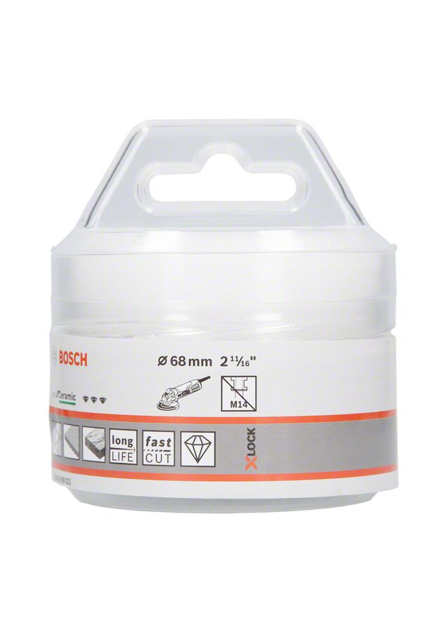 Bosch - X-LOCK - Best Serisi, Taşlama İçin Seramik Kuru Elmas Delici 68*35 mm