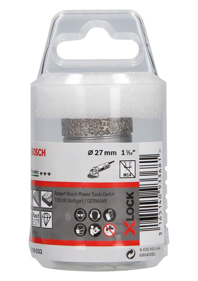 Bosch - X-LOCK - Best Serisi, Taşlama İçin Seramik Kuru Elmas Delici 27*35 mm