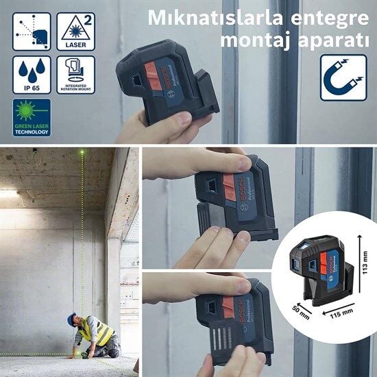 Bosch GPL 5 G Nokta Lazer 30Mt - 0601066P00