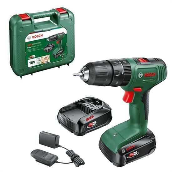 Bosch Easyımpact 18V-40 Akülü Matkap (Çift Akü, 2,0 Ah) - 06039D8108