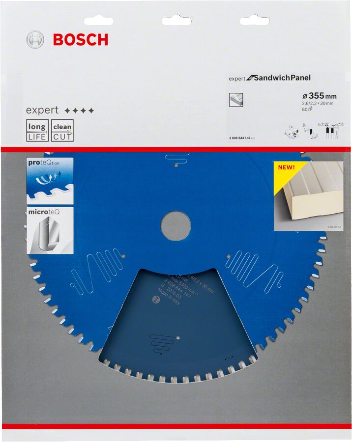 Bosch - Expert Serisi Çelik Levhalı Sandviç Panelleri için Daire Testere Bıçağı 355*30 mm 80 Diş