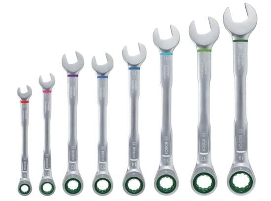 Bosch 8 Parça Cırcırlı Kombine Anahtar Seti - 1600A027PS