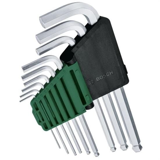 Bosch Yuvarlak Başlı Alyan Anahtar Takımı Hex 9 Parça - 1600A02BX9 - 1600A032V1
