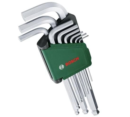 Bosch Yuvarlak Başlı Alyan Anahtar Takımı Hex 9 Parça - 1600A02BX9 - 1600A032V1