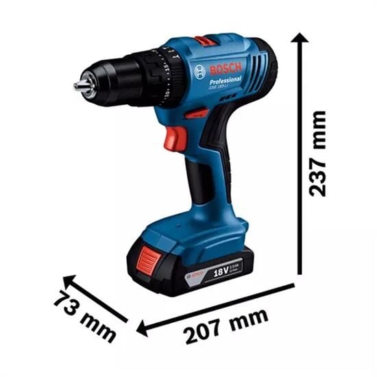 Bosch Professional GSB 183 Tek Akülü 2 Ah Darbeli Matkap Şarjlı  - 06019K9101
