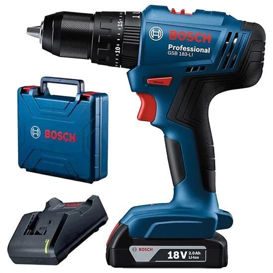 Bosch Professional GSB 183 Tek Akülü 2 Ah Darbeli Matkap Şarjlı  - 06019K9101