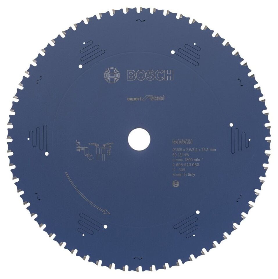 BOSCH Metal İçin Daire Testere 305x25,40Mm 60Diş (2 608 643 060)