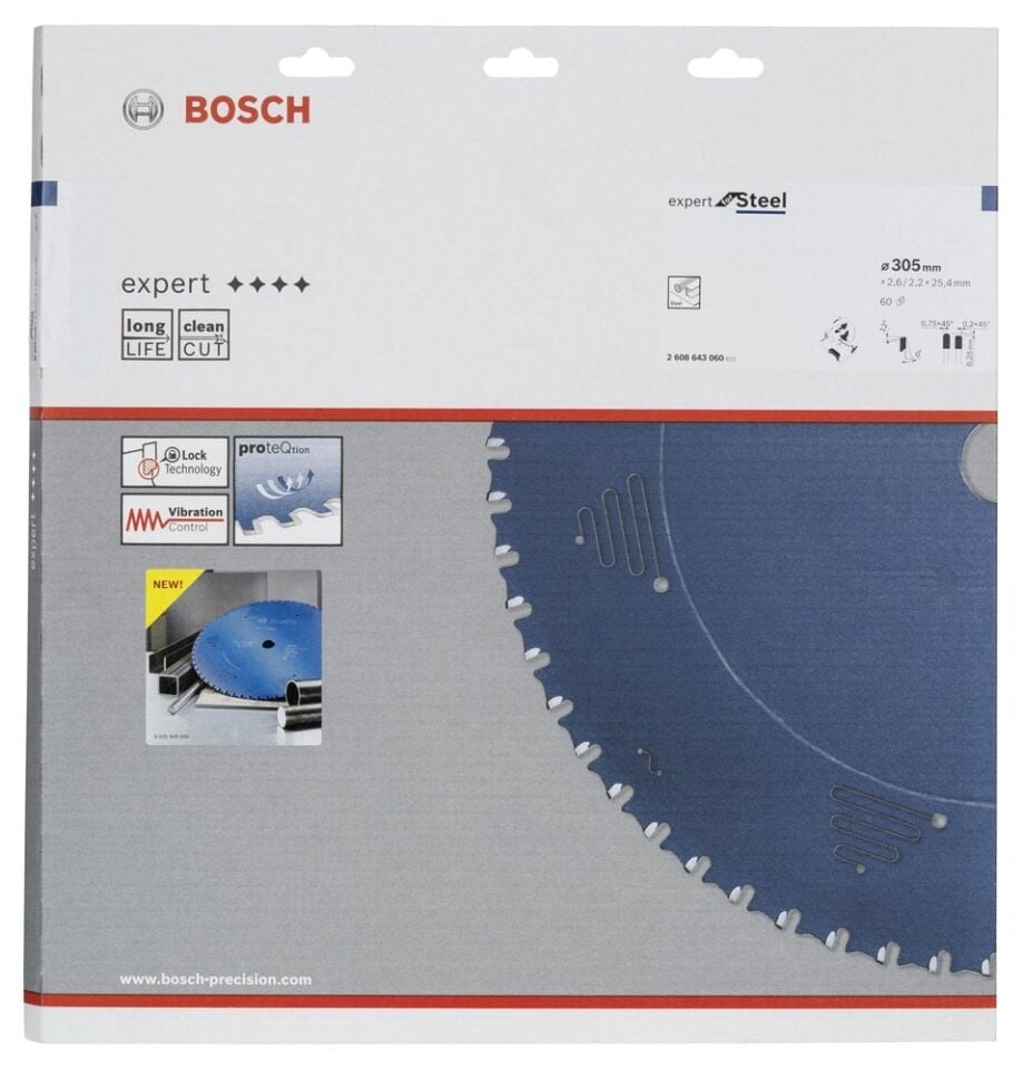 BOSCH Metal İçin Daire Testere 305x25,40Mm 60Diş (2 608 643 060)
