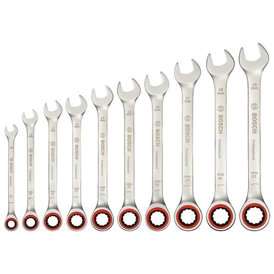 Bosch Professional Cırcır Anahtar Seti 10 Parça - 1600A02AU0