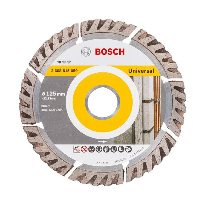 Bosch - Standard Seri Genel Yapı Malzemeleri İçin Elmas Kesme Diski 125 mm 10'lu  Paket